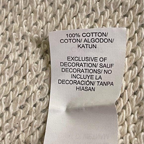 Lucky Lotus by Lucky Brand Cotton Knit Jacket, Gray & Cream, Medium - Picture 10 of 10